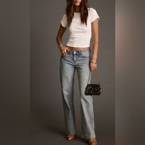 12th Tribe Cora Vintage Light Denim Low Rise Jeans